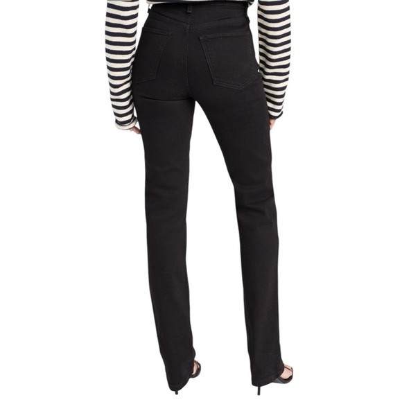 Favorite Daughter The Vivi High Rise Straight Jeans Kingsley Black 24 - Picture 2 of 11